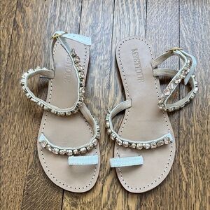 Mystique Boutique Nude Beaded Women's Sandals
